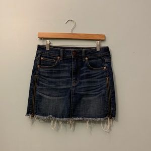 High Rise Mini Jean Skirt